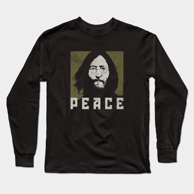 John Lenon's Peace by © Buck Tee Originals Long Sleeve T-Shirt by Buck Tee